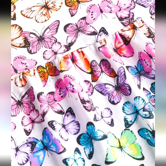 H&M Rainbow Butterflies Sleeveless dress 100% Cotton Airy and sting free NWT - Picture 3 of 4